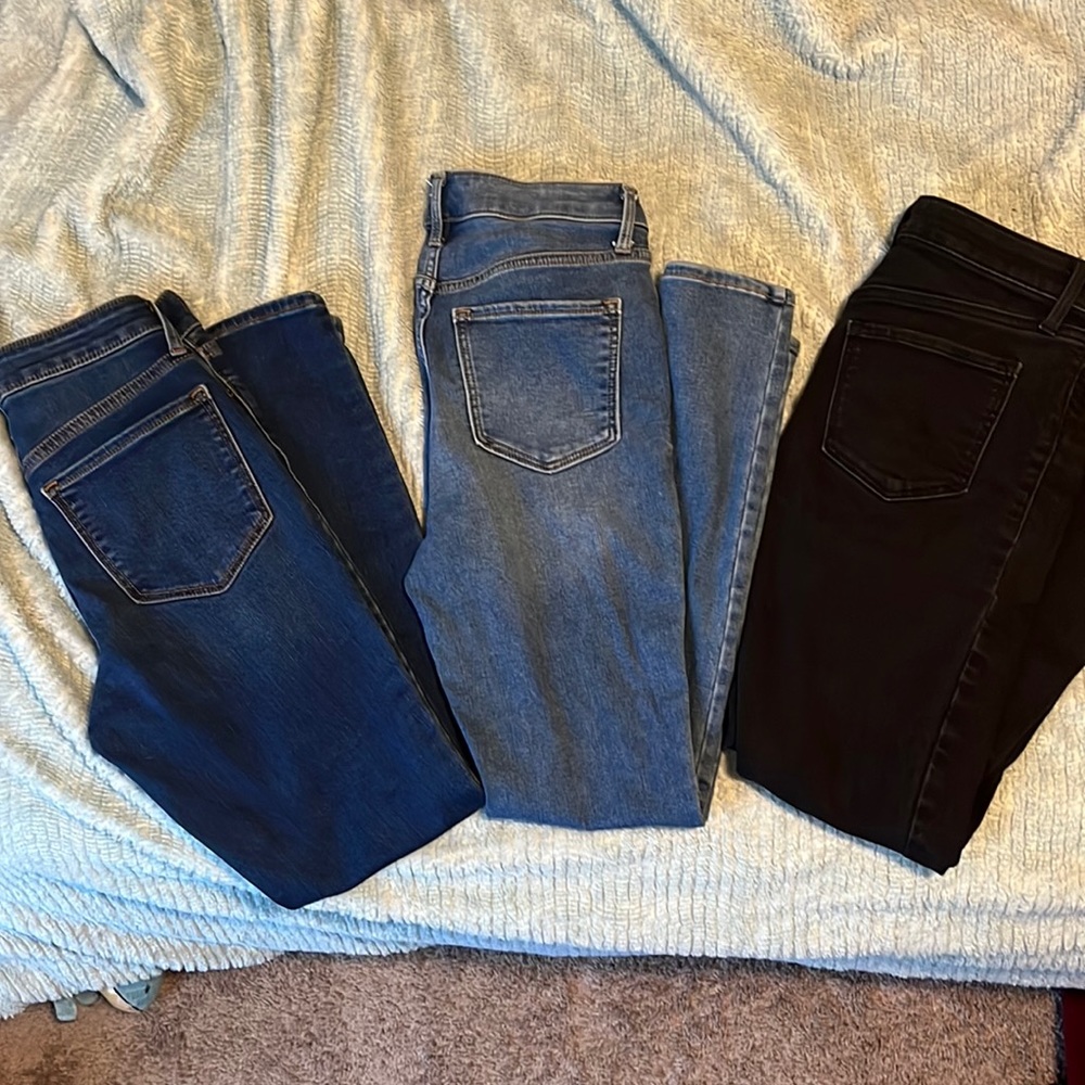 3 Pairs of Old Navy Fleece Lined Jeans Size 2